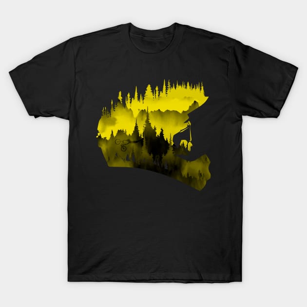 MTB Yella Art T-Shirt by OneRedFox